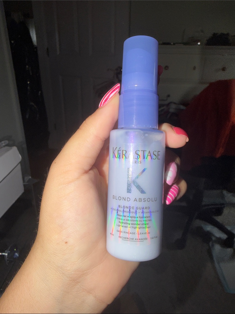 Kerastase Blond Absolu Guard Spray - Iridescent Lavender Bottle